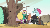 S2E13 Pony Head talks as Star hangs from tree branch