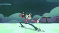 S2E33 Marco Diaz assuming a karate dance pose