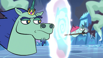 Pony Head gets dragged into the portal