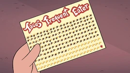 S4E26 Marco's Taco Frequent Eater card