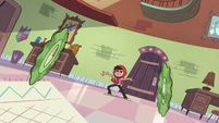 S3E37 Marco flinging ninja stars at Star