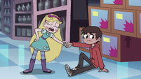 S3E15 Star Butterfly helping Marco to his feet