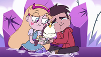 S4E31 Star and Marco hugging little unicorn