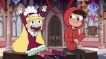 S3E25 Star Butterfly cheering loudly next to Marco