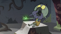 S3E3 Ludo startled by the wand in his hand