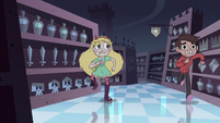 S2E18 Star and Marco racing through Quest Buy