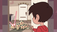 S3E14 Marco sees laser puppies inside the room