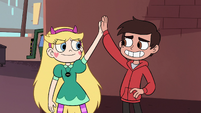 S2E14 Star Butterfly and Marco Diaz high-five