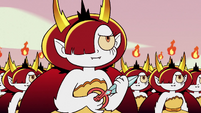 S2E31 Hekapoo looking impish at Marco Diaz