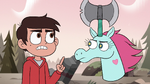 S3E37 Marco pointing at Pony Head's axe