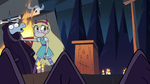 S3E12 Star Butterfly pushes Pony Head off the stage