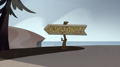 S1E6 Road sign points in the opposite direction