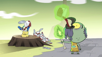 S2E35 Ludo and Glossaryck eating pudding together