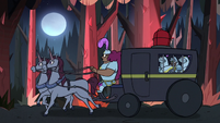 S3E24 Police carriage driving through forest