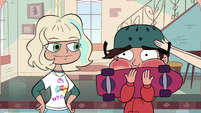 S2E39 Star Butterfly puts a helmet on Marco