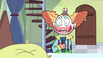 S1E7 Marco dressed as a clown