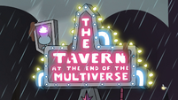 S4E36 Tavern at the End of the Multiverse sign