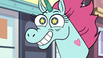 S2E24 Pony Head grinning widely at Marco Diaz