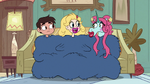 S2E24 Marco, Star, and Pony Head in friendship snuggly