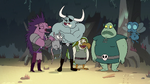 S2E12 Dogbull and monsters laugh at Buff Frog