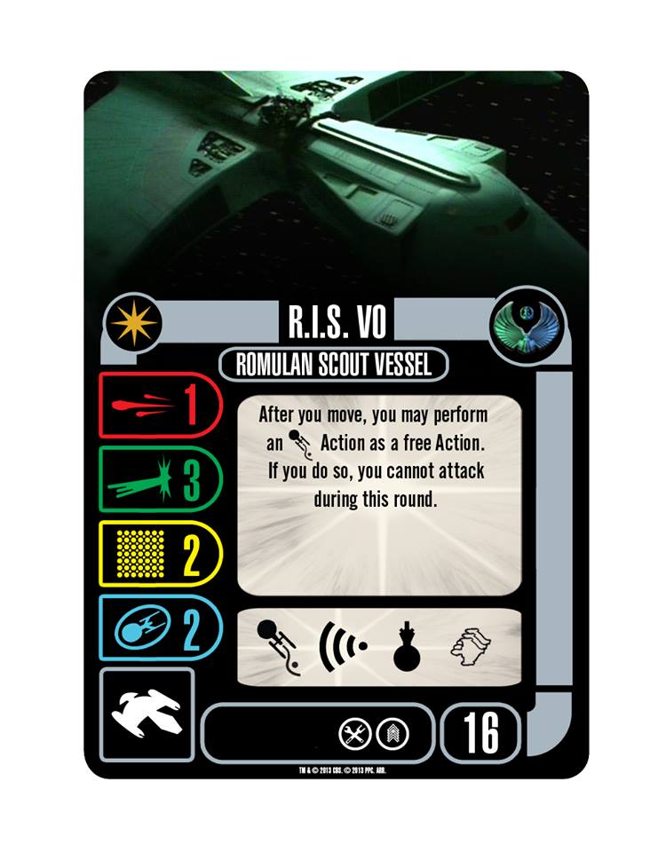 RIS Vo - Romulan Scout Vessel (Cost 16) | Star Trek: Attack Wing