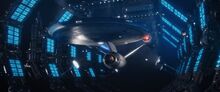 USS Enterprise in Spacedock