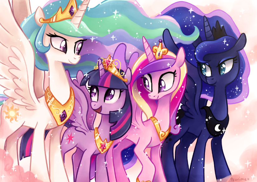 my little pony princess celestia and princess luna and princess cadence