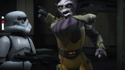 Zeb punching stormtrooper