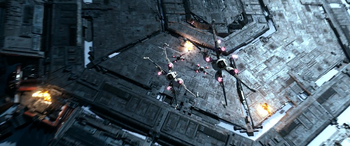 X-Wings Starkiller Divebomb