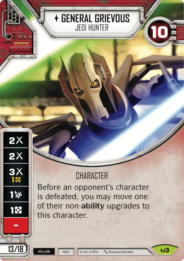 Non ability. Генерал Гривус. Star Wars General Grievous Card game. ККИ Стар ВАРС Дестини. Гривус стартер карта.