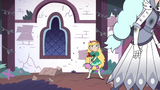 S3E1 Queen Moon walking past Star Butterfly