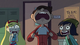 S2E26 Marco Diaz pulling on his hoodie collar