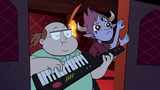 S2E19 Brian joins in the song on keytar