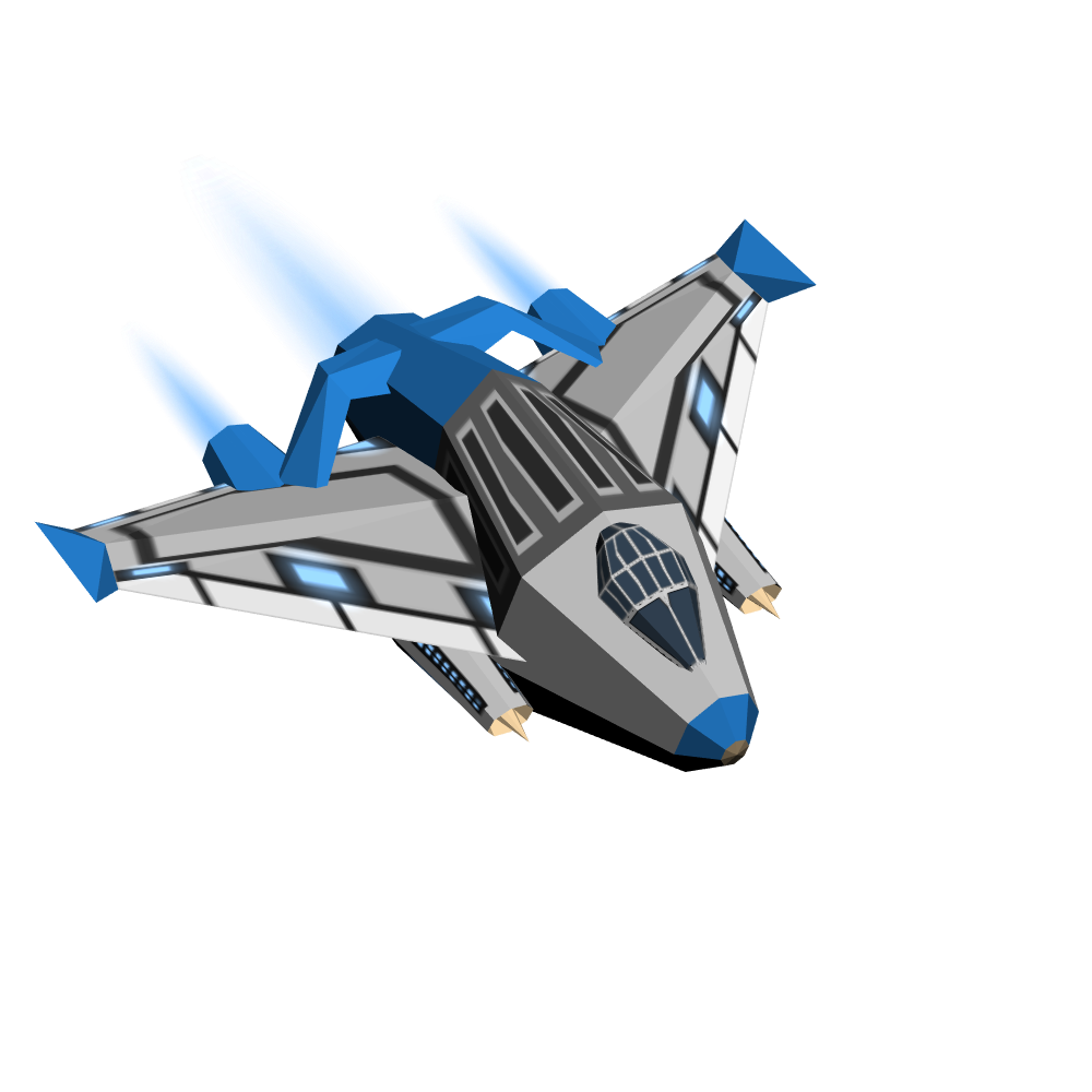 Side fighter & odyssey(blue team)-Starblast.io