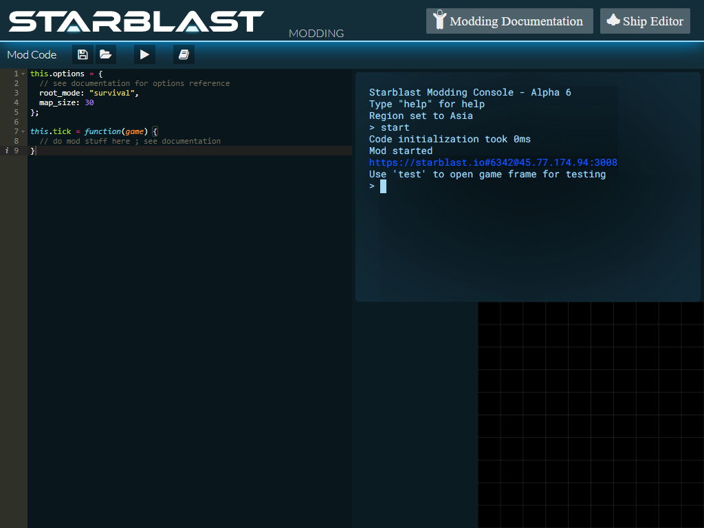 Starblast.io see blank ECP mod