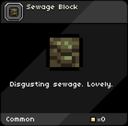 Sewage Block tooltip