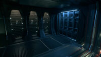 Escape pods and weapon rack on Deck 01