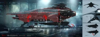 Banu Merchant Man Concept Side Landed.jpg (3.6 MB) Banu Merchantman Concept Art- Cutaway Landed