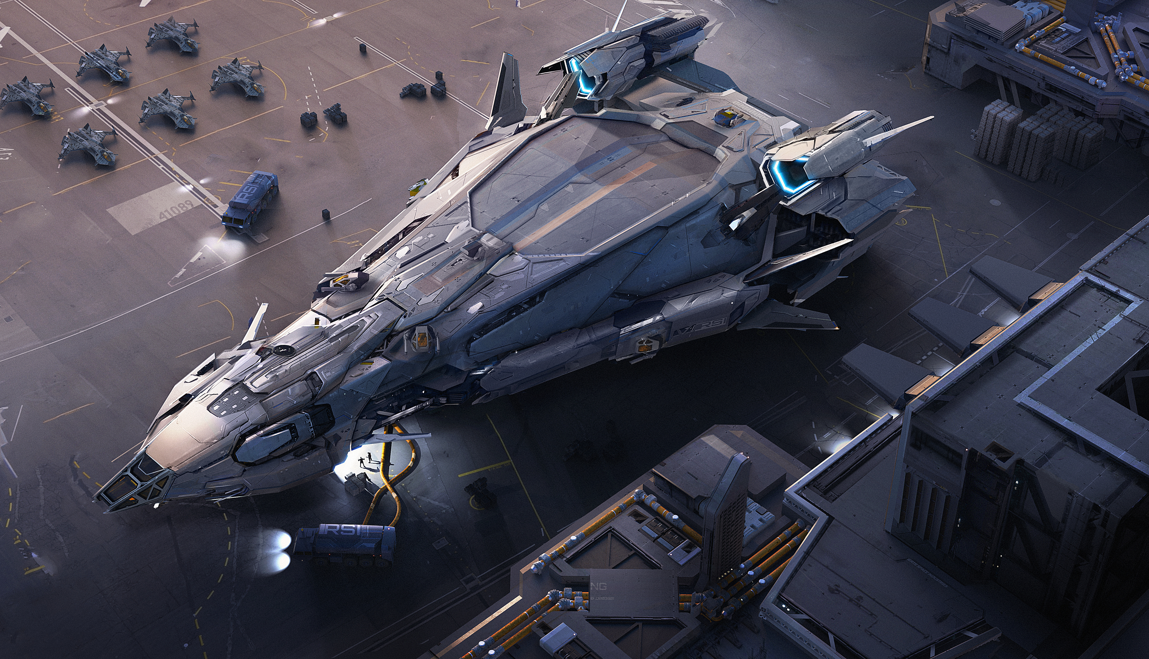 Just realized that there is an RSI Polaris in the Kraken concept art : r/ starcitizen