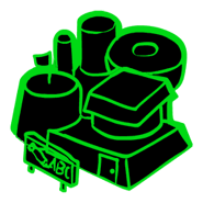 Cartooned building wireframe