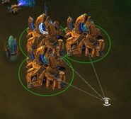 Selected identical buildings may have a common waypoint set at once.