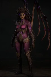 "The Queen of Blades" armor set in Diablo IV.