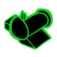 Cartooned building wireframe