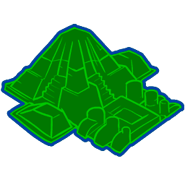 Cartooned building wireframe