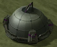 A bio-dome under construction.