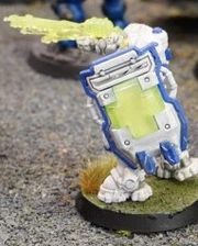 The medic in the StarCraft Tabletop Miniatures Game