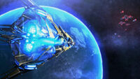 The Spear of Adun arriving at Glacius