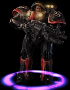 Marine on the campaign select screen in StarCraft: Remastered