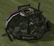 A bio-dome under construction.