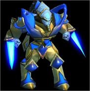 Early render of the zealot in StarCraft II